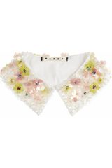 Marni Embellished Cottonpoplin Collar