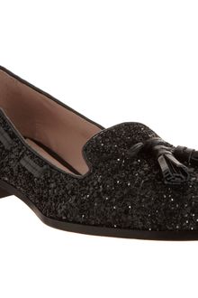 Miu Miu Glitter Tassel Loafer - Lyst