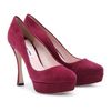 Miu Miu Suede Platform Pumps in Red (bordeaux) - Lyst