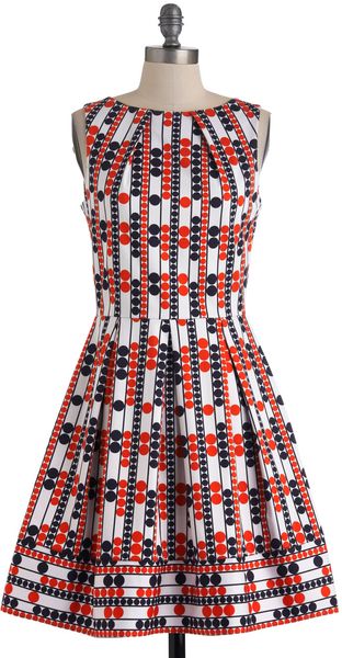 ModCloth Audreys Top Of The Aline Dress in Mod Dots - Lyst