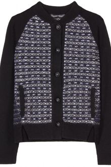 Proenza Schouler Contrast Jacquard Reversible Cardigan - Lyst