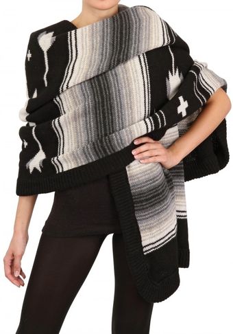 Sahaja Cashmere Jacquard Knit Shawl - Lyst