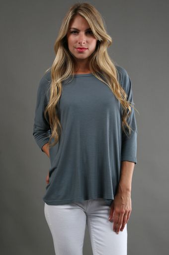 Saint Grace Khloe Box Tee in Iron - Lyst