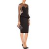 Stella Mccartney Peplum Dress with Transparent Yoke in Black - Lyst