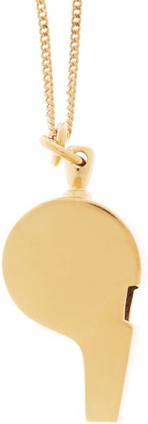 Stella Mccartney Goldtone Whistle Pendant Necklace In Gold Lyst 2090