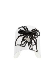 Tom Binns Spider Cuff in Silver Brass Metal with A Black Enamel Spider - Lyst
