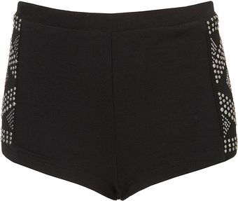 Topshop Black Geo Stud Knickers - Lyst