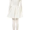 Topshop Embossed Scuba Skater Dress in White (ivory) - Lyst