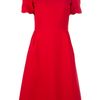 Valentino Scallop Detail Dress in Red - Lyst