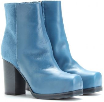 Acne Rise Leather Ankle Boots - Lyst