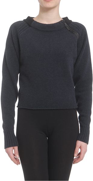 Amen Woolen Pullover with Zip - Lyst