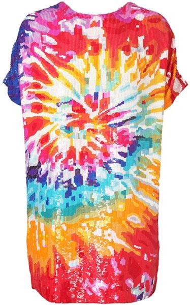 Ashish Handcrafted Tiedye Sequin Tshirt in Multicolor - Lyst