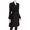 Bcbgmaxazria Black Cottonsilk Johnny Belted Sweater Trench in Black - Lyst