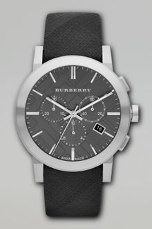 Burberry Checkstrap Chronograph Watch - Lyst