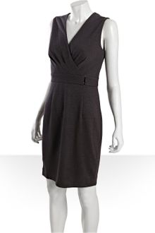 Calvin Klein Charcoal Knit Sleeveless V-neck Dress - Lyst
