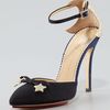 Charlotte Olympia My Lucky Stars Astrid Ankle Strap Pump in Blue (black navy) - Lyst