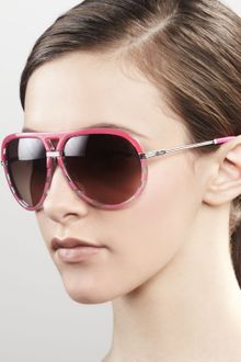 Dior Croisette Striped Aviator Sunglasses Fuchsia - Lyst