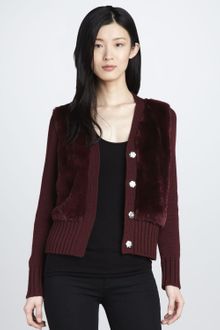 Elizabeth And James Furfront Cardigan - Lyst