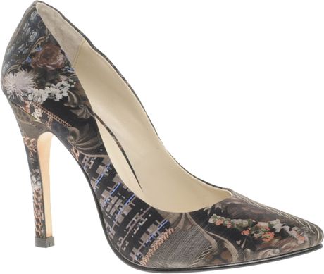Emma Cook Blue Patchwork Printed Court Shoes in Blue - Lyst