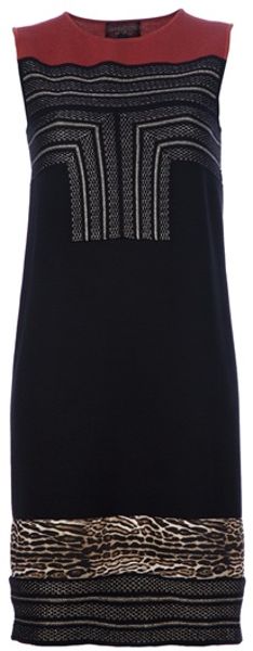 Giambattista Valli Sleeveless Print Dress in Black - Lyst
