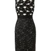 Giambattista Valli Macramé Lace and Boucle Wool Pencil Dress in Black (black white) - Lyst