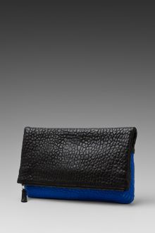 Graham & Spencer Foldover Clutch in Blackcobalt - Lyst