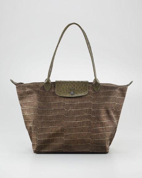 longchamp le pliage green tote
