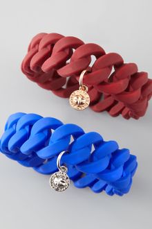 Marc By Marc Jacobs Rubber Katie Turnlock Bracelet - Lyst