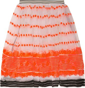 Marni Sequence Embroidered Organza Skirt - Lyst