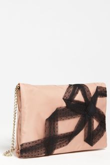 RED Valentino Point Desprit Bow Clutch - Lyst