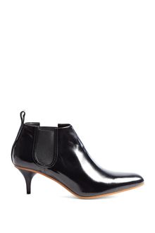 Acne Palma Patent Leather Mid Heel Ankle Boot - Lyst