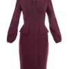 Alexander Mcqueen Peplum Detail Dress in Red (burgundy) - Lyst