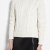 A.p.c. Aran Knit Jumper in White (denim) - Lyst