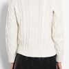 A.p.c. Aran Knit Jumper in White (denim) - Lyst