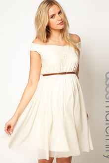 Asos Maternity Skater Dress with Off The Shoulder - Lyst