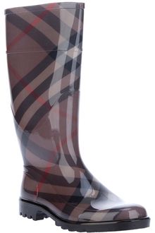 Burberry Brit Check Rubber Boot - Lyst