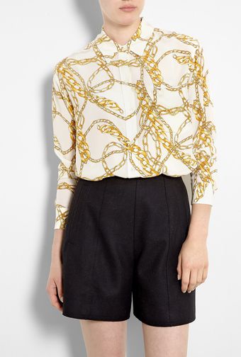 Equipment Daddy Chain Print Oversized Blouse - Lyst