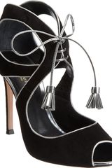 Gianvito Rossi Tie Front Peep Toe Sandal