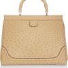 Gucci Ostrichleather Tote in Beige (wheat) - Lyst