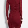 Helmut Lang Slack Jersey Twist Waist Dress in Red (burgundy) - Lyst