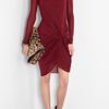 Helmut Lang Slack Jersey Twist Waist Dress in Red (burgundy) - Lyst