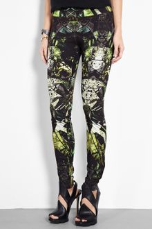 Helmut Lang Lizard Green Printed Leggings - Lyst