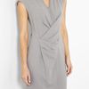 Helmut Lang Twisted Waist Wool Dress in Gray (grey) - Lyst