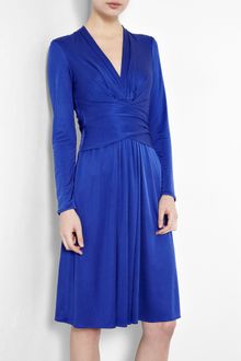Issa False Wrap Tie Waist Silk Jersey Dress - Lyst