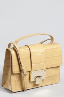 Jimmy Choo Nude Croc Embossed Leather Rebel Crossbody Bag - Lyst