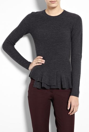 Joseph Pearl Stitch Wool Frilled Hem Jumper - Lyst