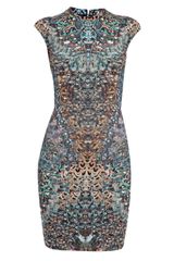 McQ by Alexander McQueen Feather Print Dress