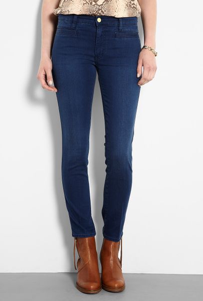 Mih Jeans Paris Christie Mid Rise Cropped Slim Leg Jeans in Blue (indigo) - Lyst