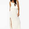 Nasty Gal Dream Crochet Maxi Dress in White (cream) - Lyst