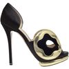 Nicholas Kirkwood Silksatin Dorsay Pumps with Mask Front in Black - Lyst